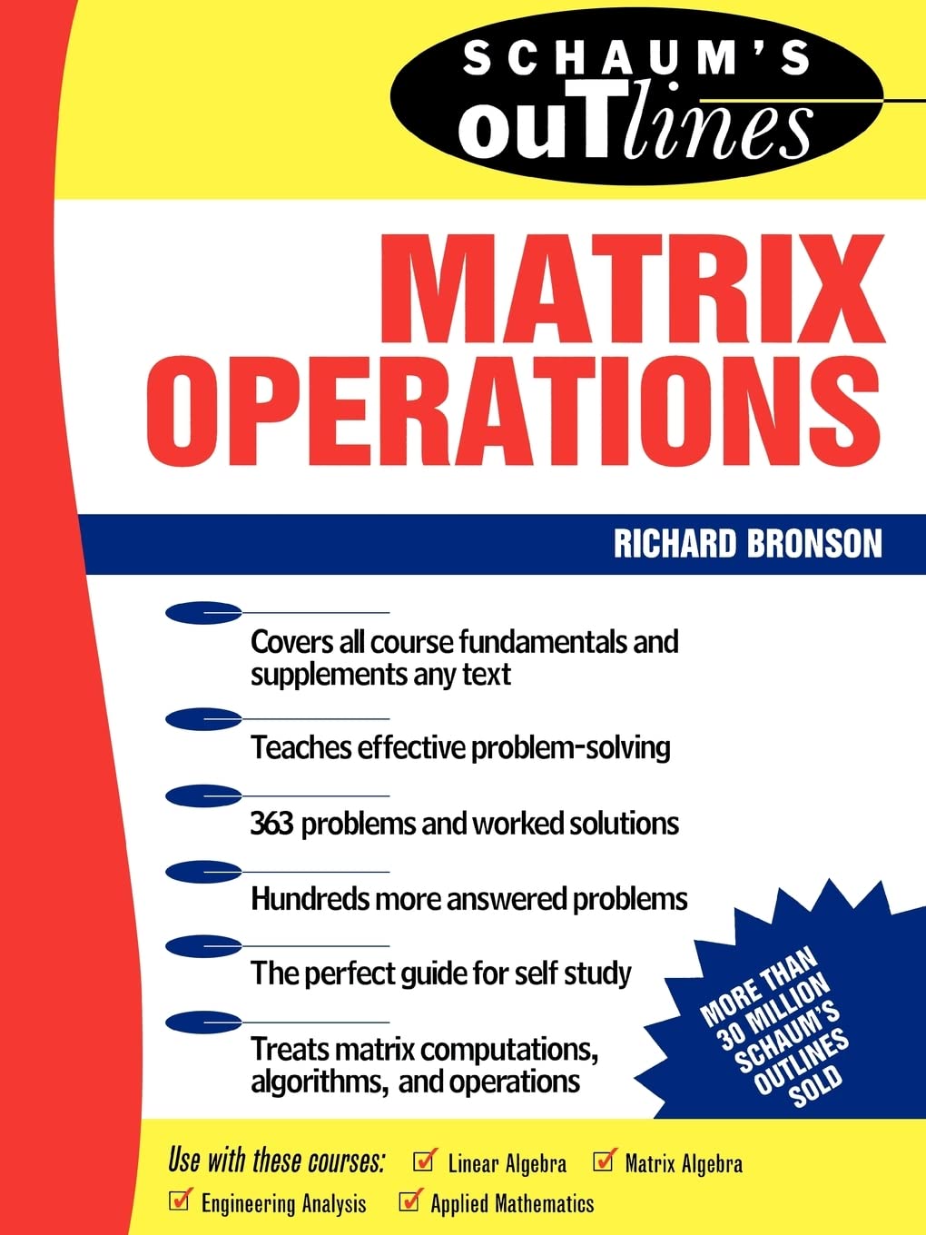 Schaum'S Outline Of Theory And Problems Of Matrix Operations,Used