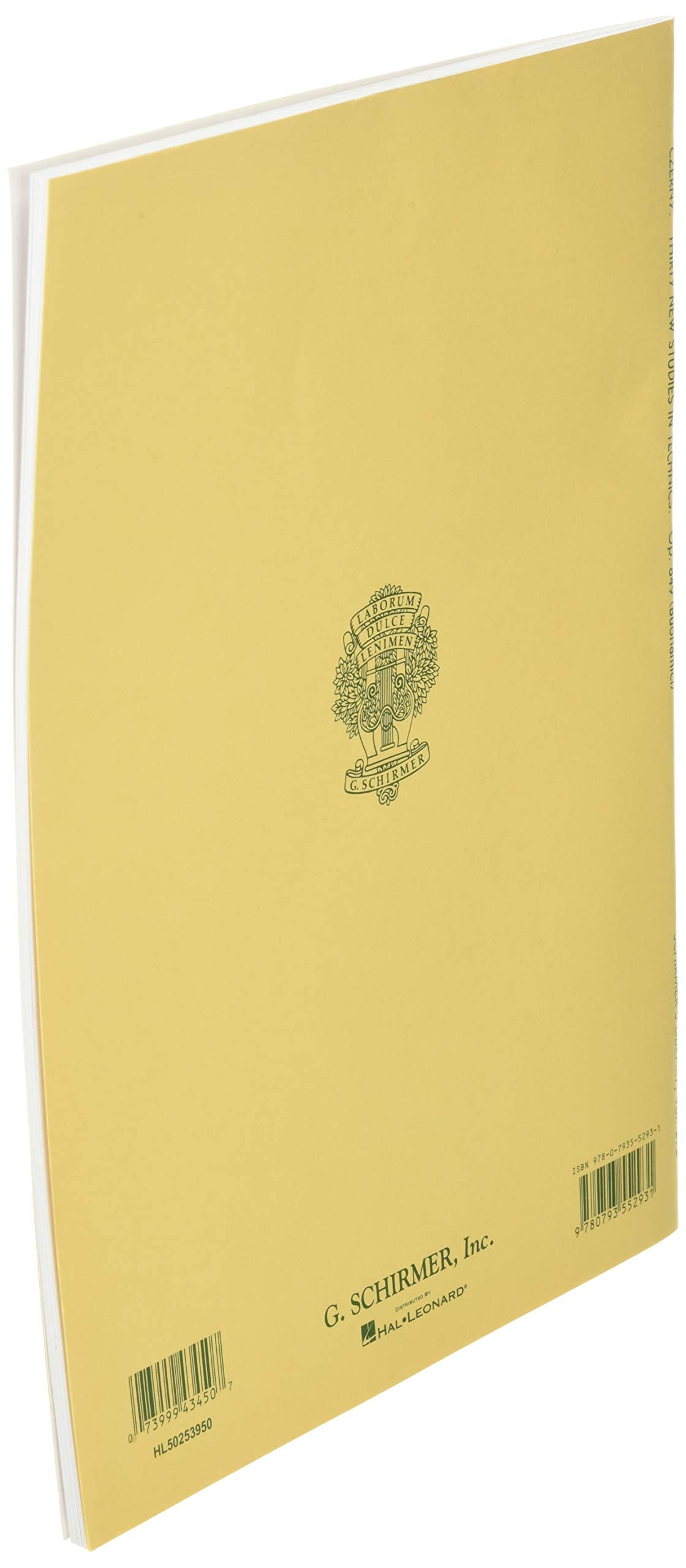 Thirty New Studies in Technics, Op. 849: Schirmer Library of Classics Volume 272 Piano Technique (Schirmer's Library of Musical ,Used