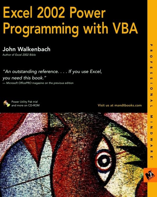 Excel 2002 Power Programming With Vba (EXCEL POWER PROGRAMMING WITH VBA),Used