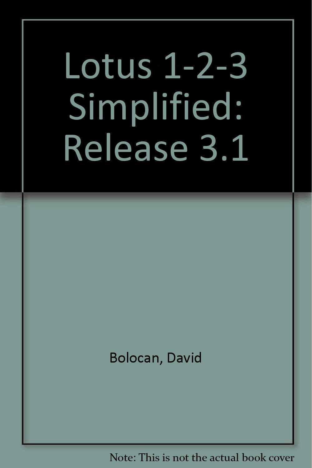 Lotus 123 Simplified, Release 3.1,Used