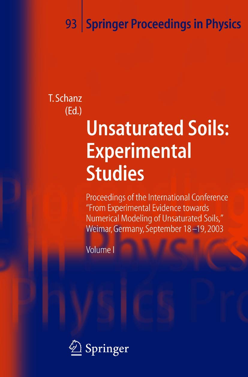 Unsaturated Soils: Experimental Studies: Proceedings of the International Conference