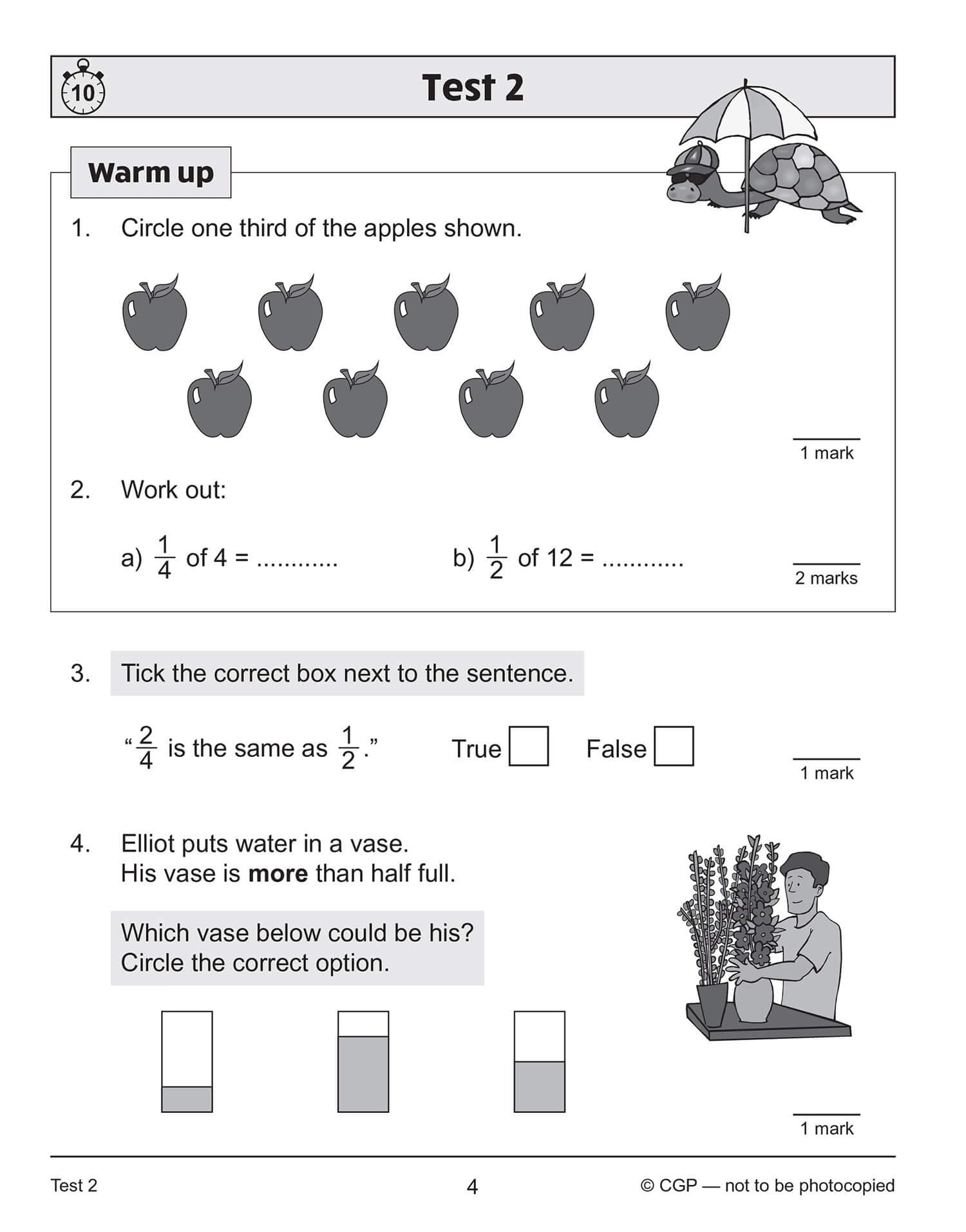 New KS2 Maths 10Minute Tests: Fractions Year 3: ideal for catching up at home (CGP KS2 Maths),Used
