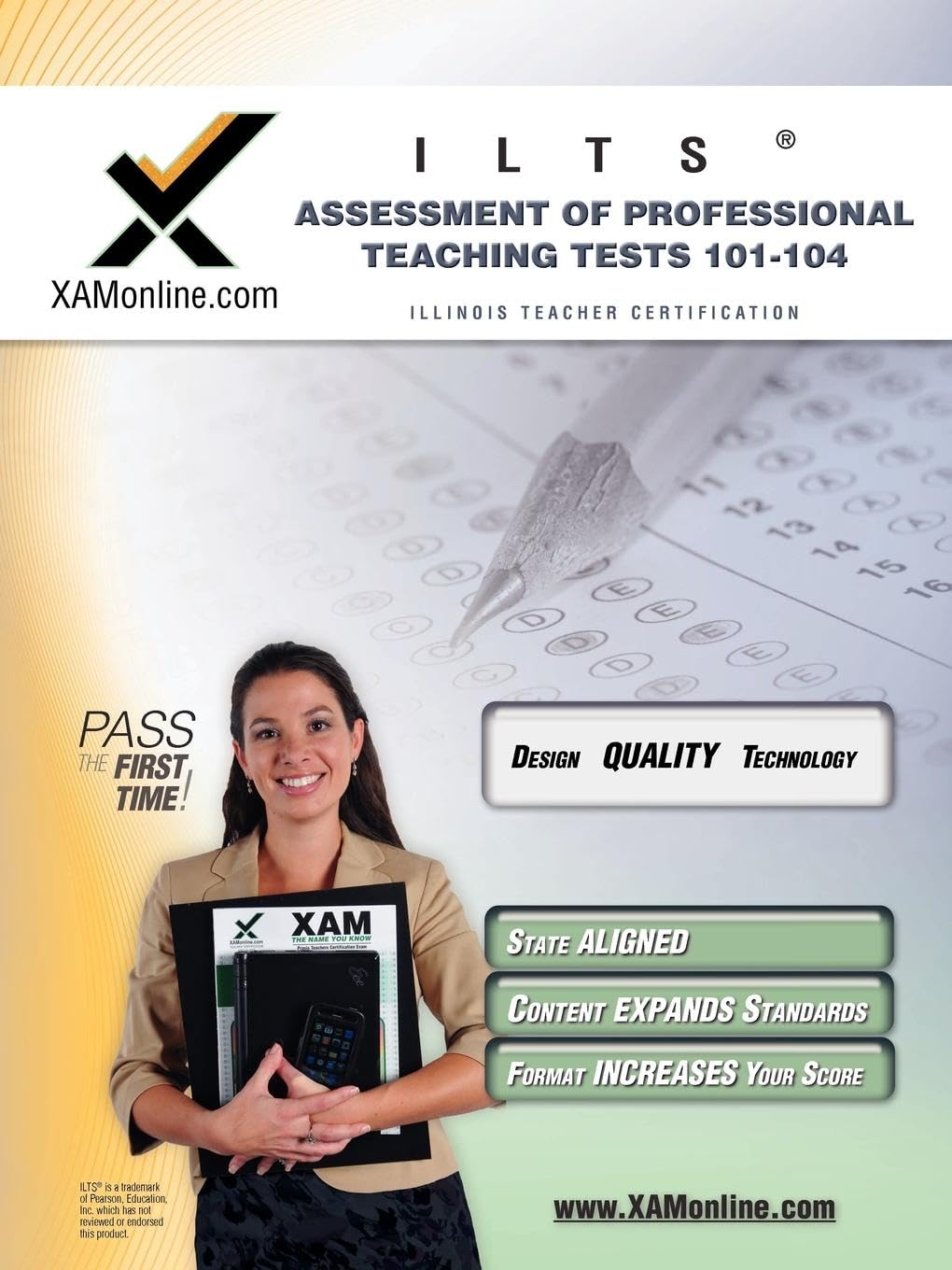 ILTS Assessment of Professional Teaching Tests 101104 Teacher Certification Test Prep Study Guide,Used