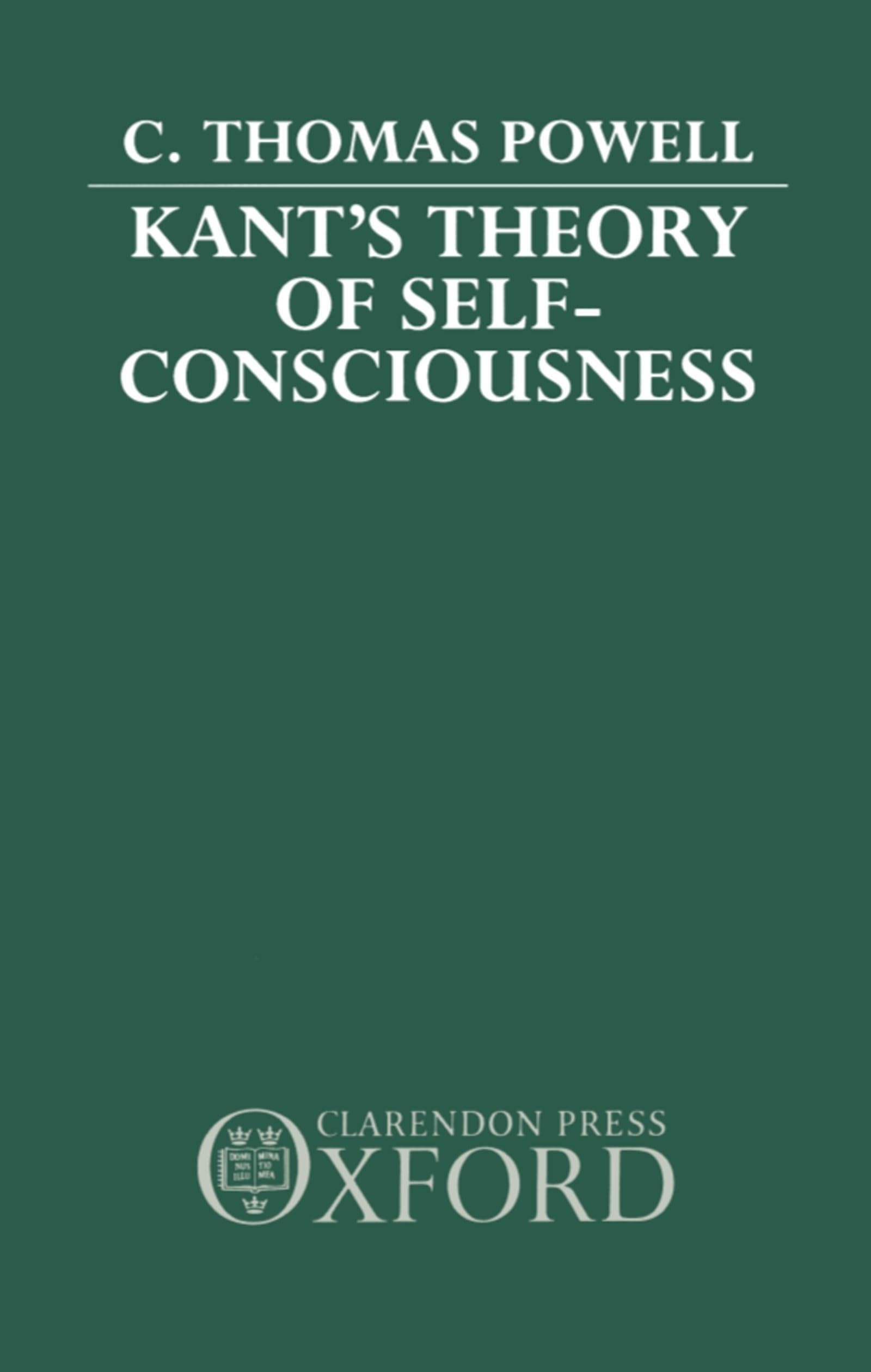 Kant'S Theory Of Selfconsciousness