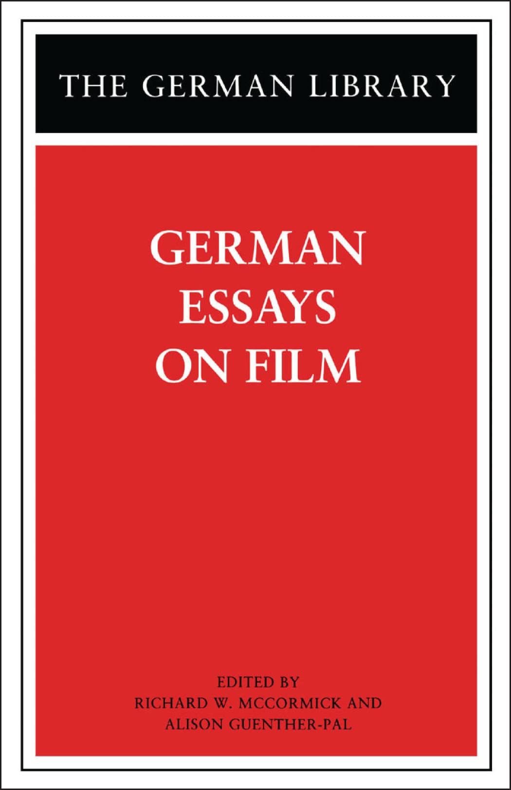 German Essays On Film (German Library),New