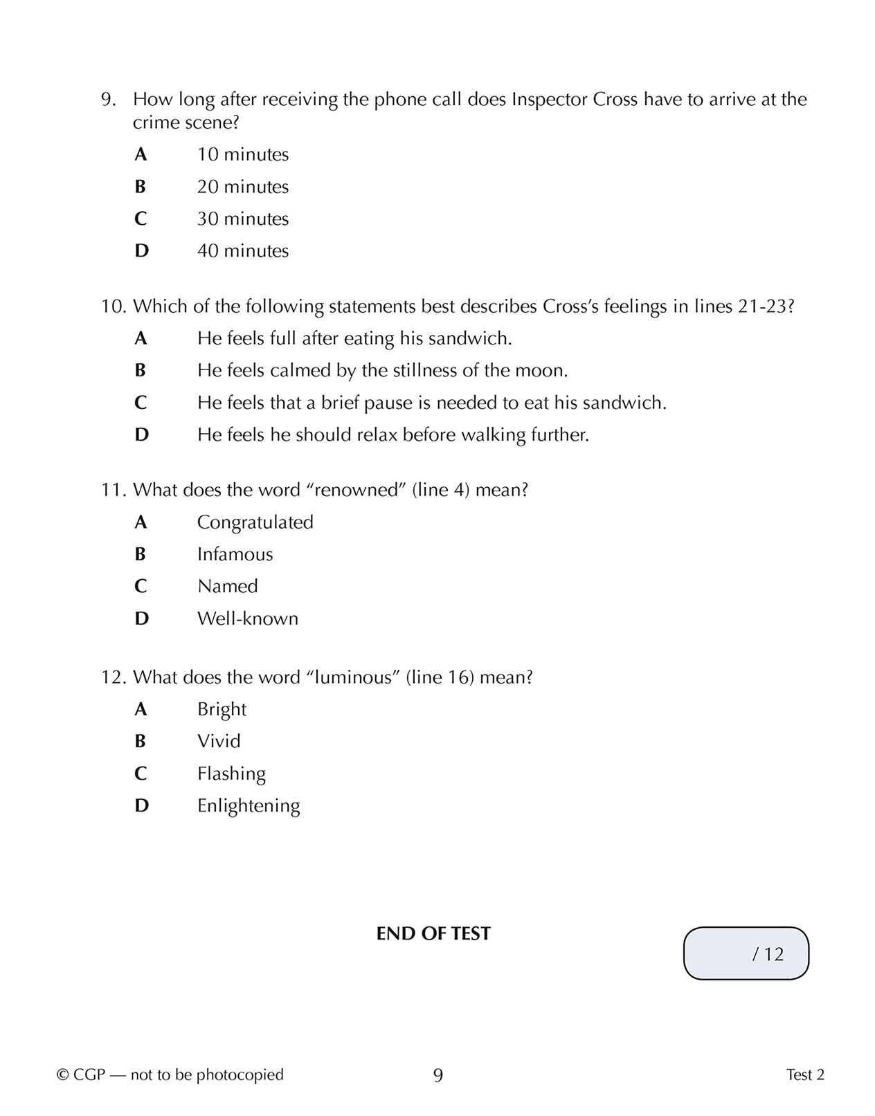 New 11+ CEM 10Minute Tests: Comprehension Ages 1011 Book 1 (with Online Edition) (CGP 11+ CEM),Used
