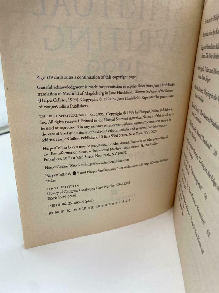 The Best Spiritual Writing 1999,Used