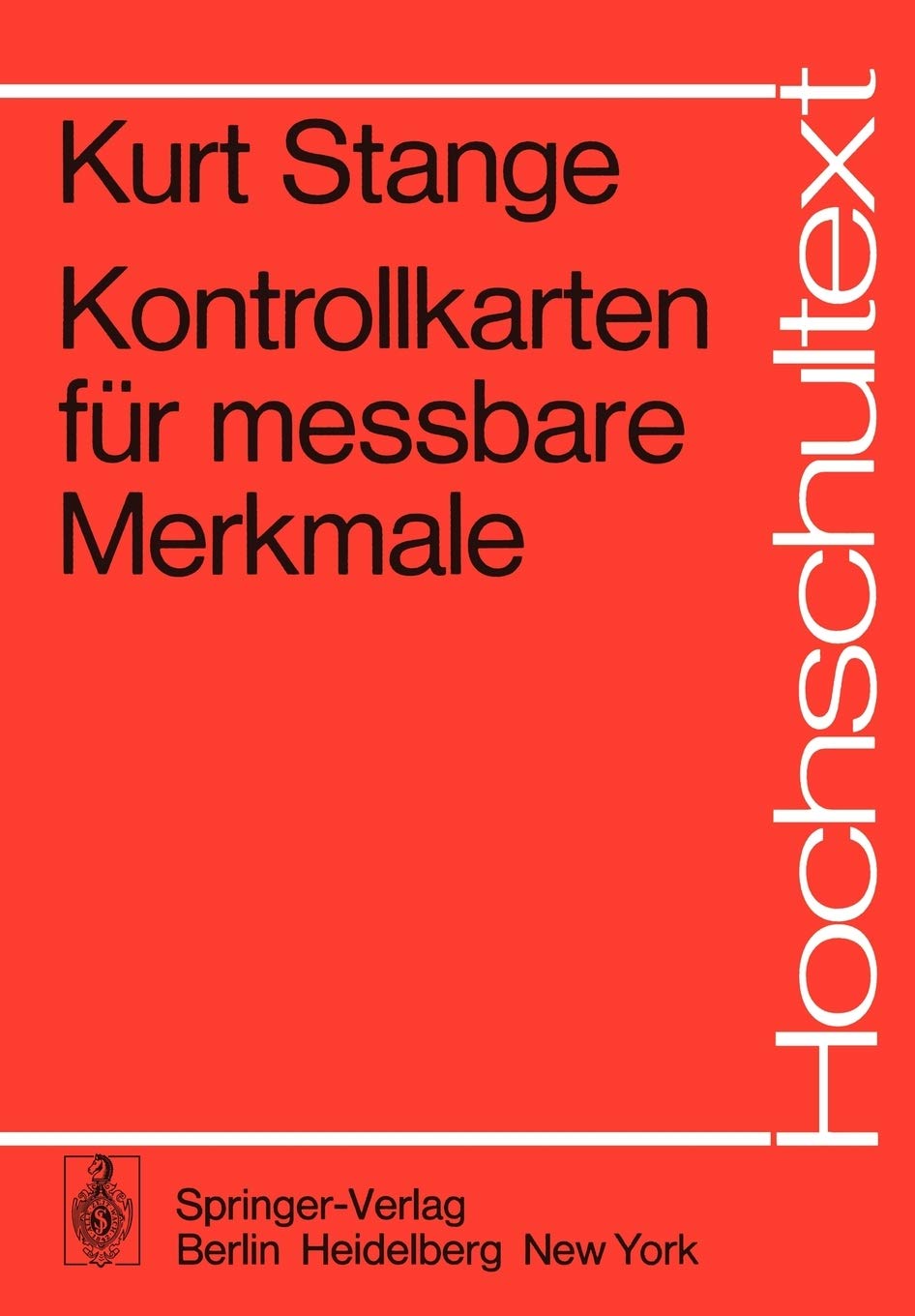 Kontrollkarten fr messbare Merkmale (Hochschultext) (German Edition),Used