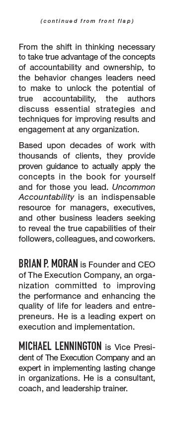 Uncommon Accountability: A Radical New Approach To Greater Success and Fulfillment,Used