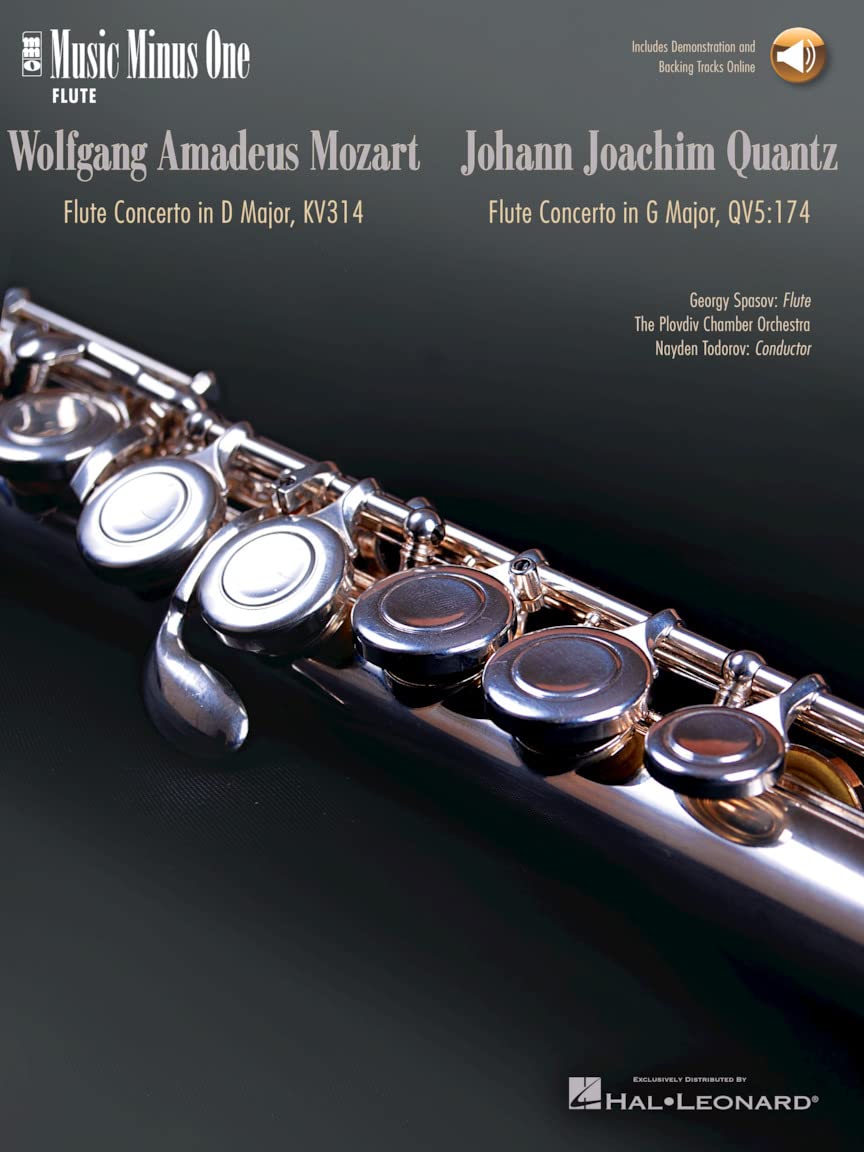Mozart Flute Concerto No. 2 in D Major, K. 314; Quantz Flute Concerto in G Major (Book/Online Audio),New