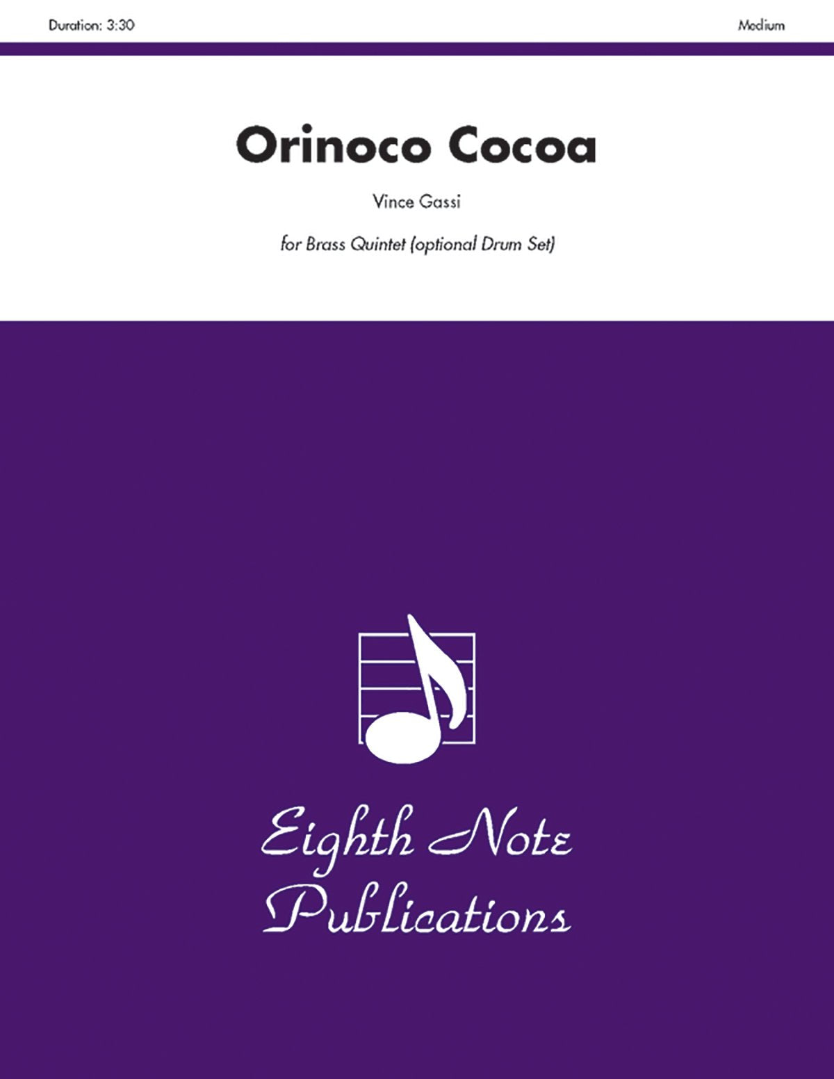 Orinoco Cocoa: Score & Parts (Eighth Note Publications: Vince Gassi Jazz Series),Used