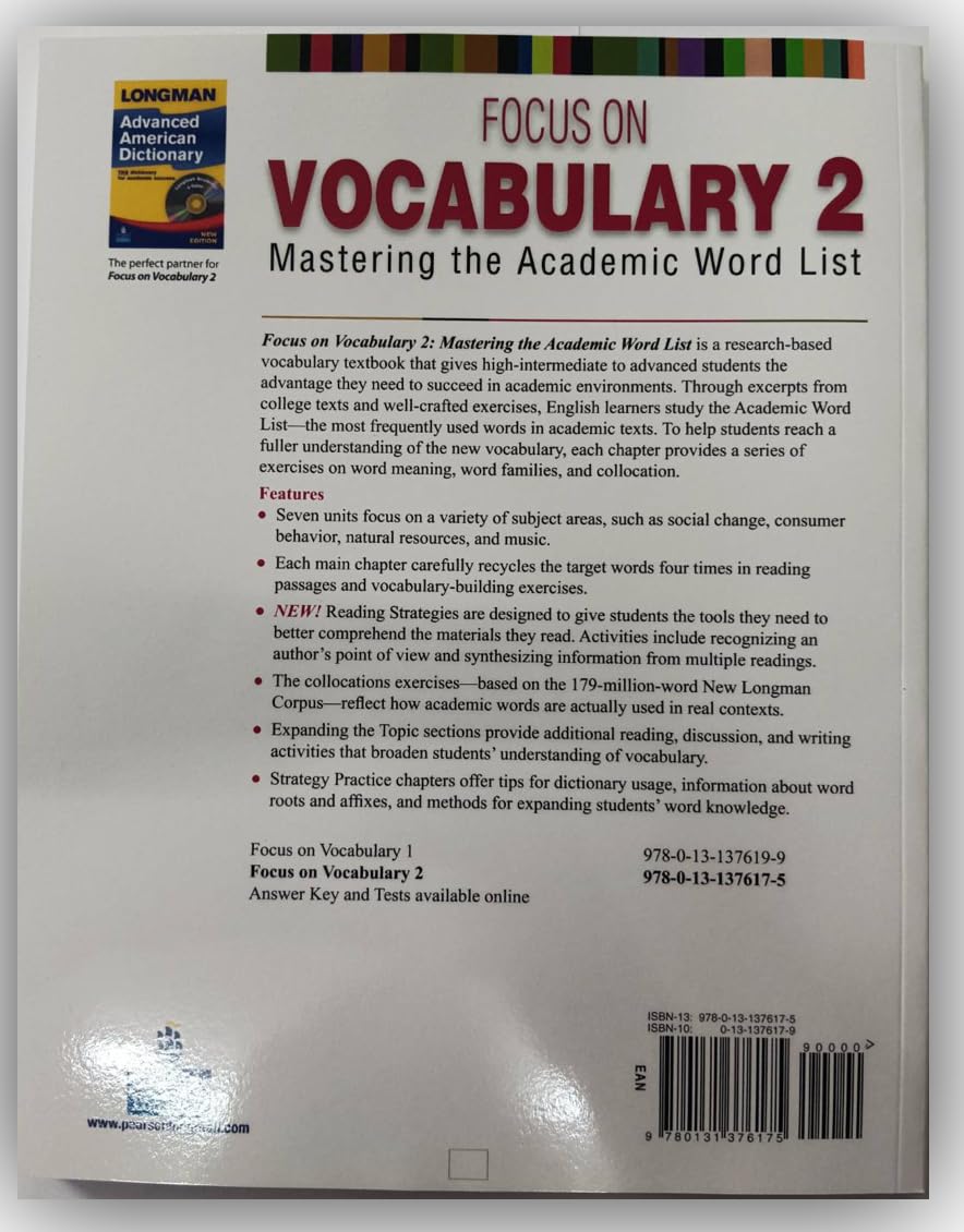 Focus On Vocabulary 2 2/E Student Book 137617,Used