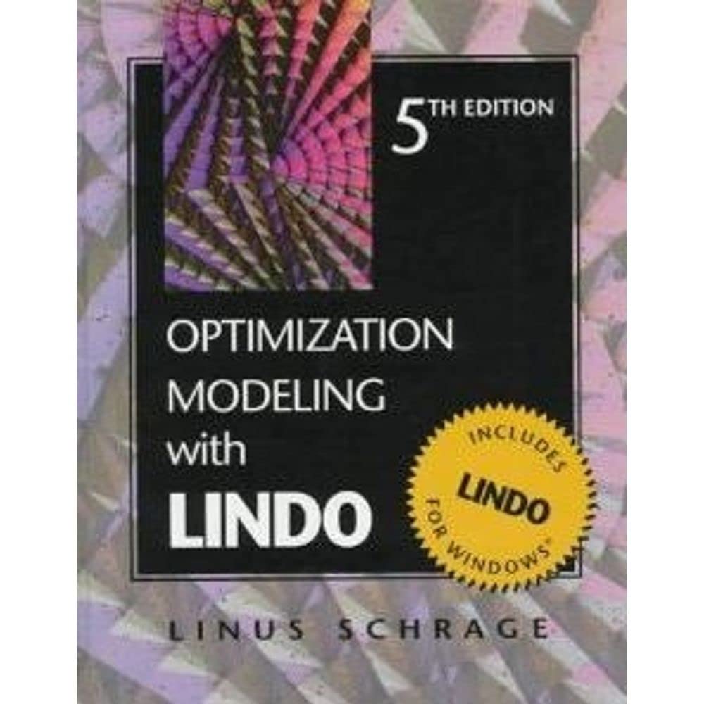 Optimization Modeling With LINDO,Used
