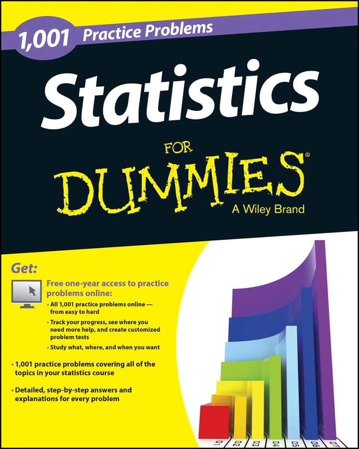 1,001 Statistics Practice Problems for Dummies,Used