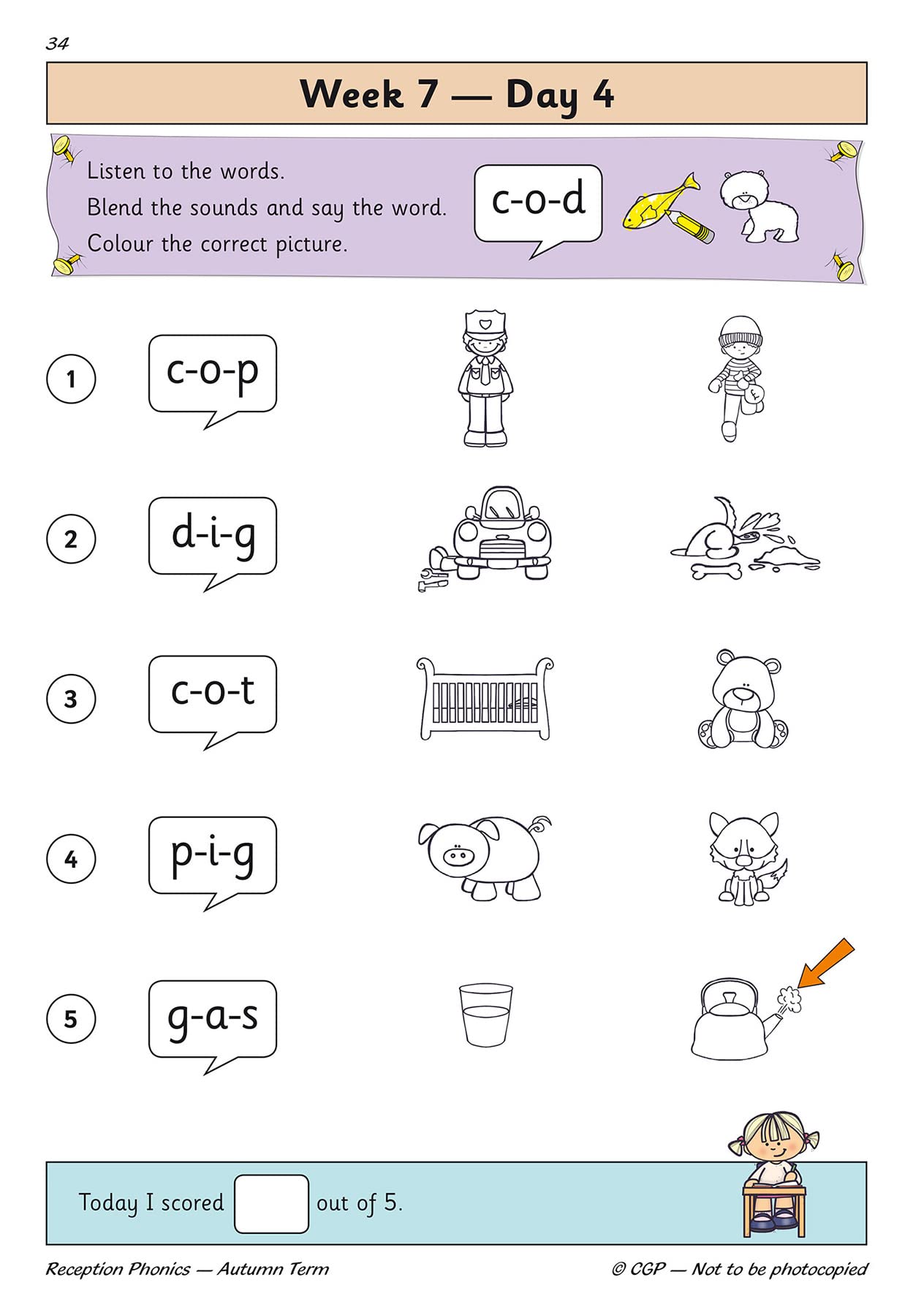 New Phonics Daily Practice Book: Reception Autumn Term: ideal for catching up at home (CGP Primary Phonics),Used