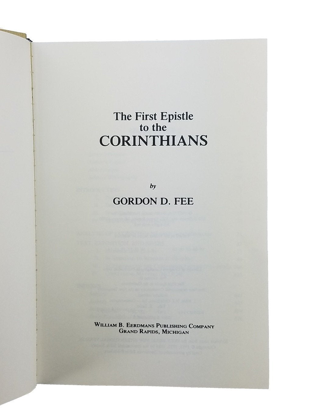 The First Epistle to the Corinthians (The New International Commentary on the New Testament),Used