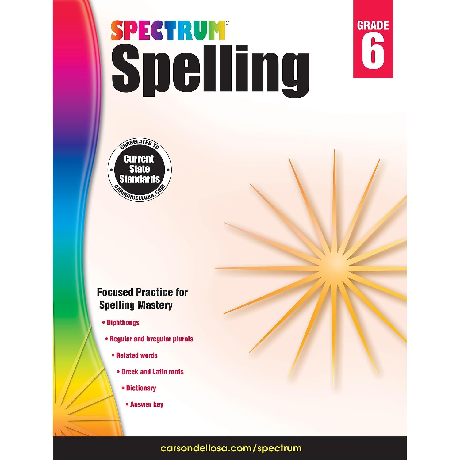 Spectrum Spelling Workbook Grade 6, Ages 11 to 12, Grade 6 Spelling, Handwriting Practice with 6th Grade Spelling Root Words, Pr,Used