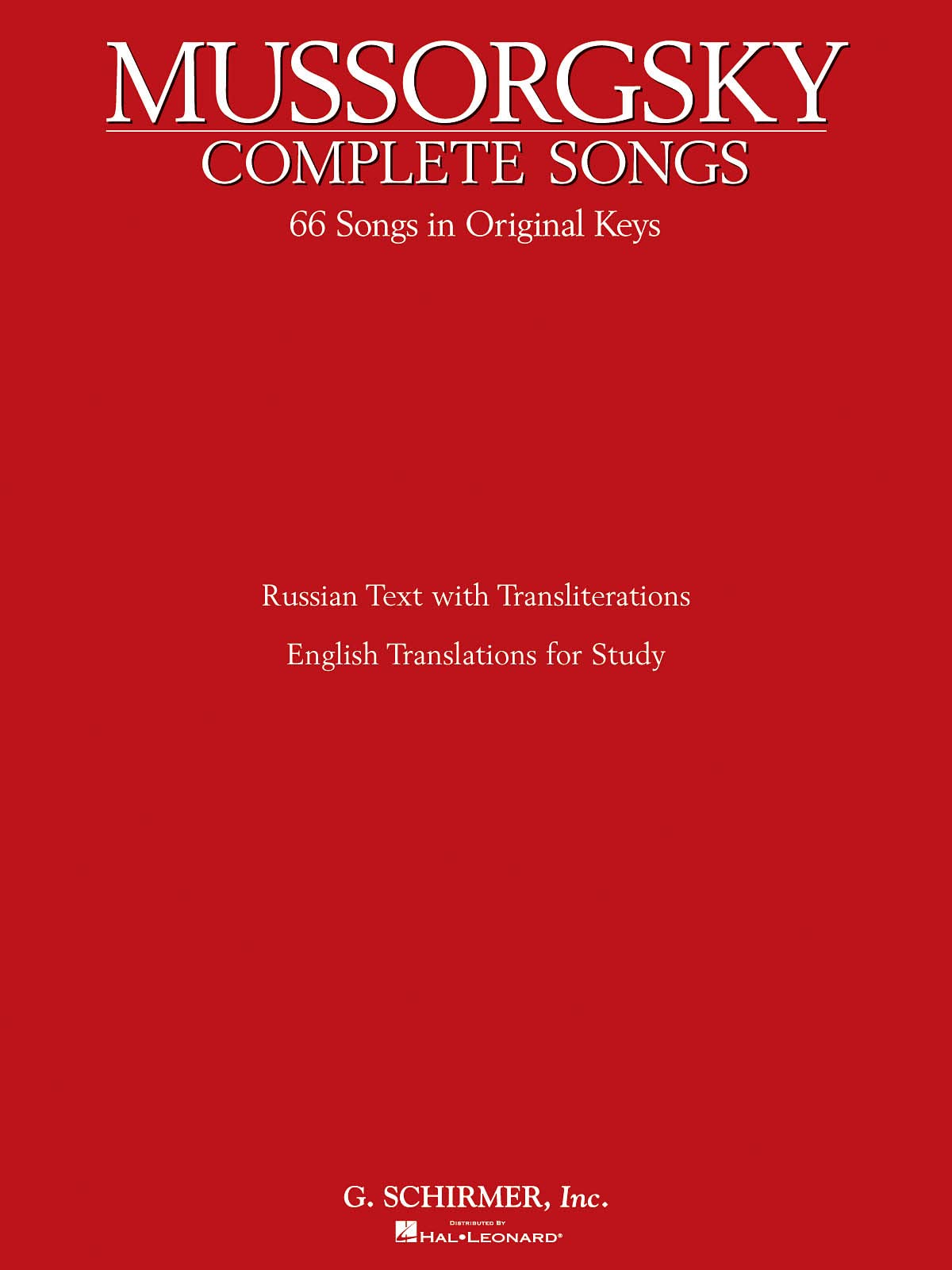 Complete Songs: Schirmer Library Of Classics Volume 2018 Voice And Piano,New