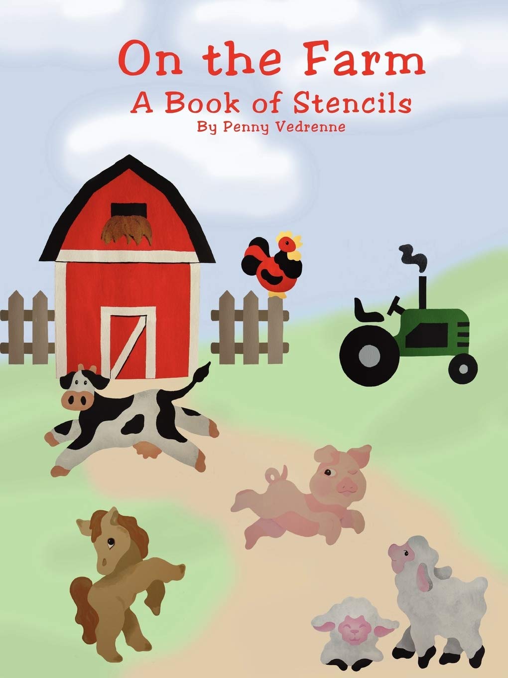 On the Farm: A Book of Stencils,Used