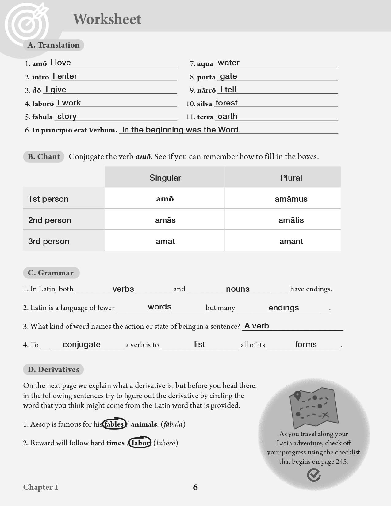 Latin for Children, Primer A Key (Latin for Children) (English and French Edition),Used
