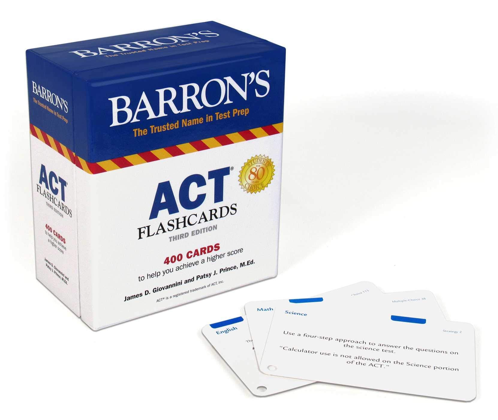 ACT Flashcards (Barron's Test Prep),Used