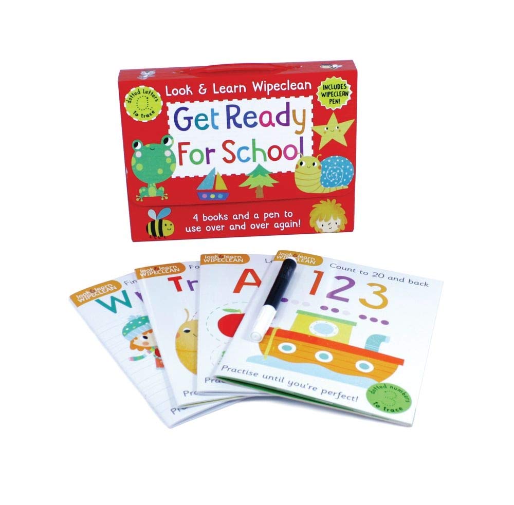 Get Ready for School: Four Books and a Pen to Use Over & Over Again! (Look & Learn WipeClean Books),Used