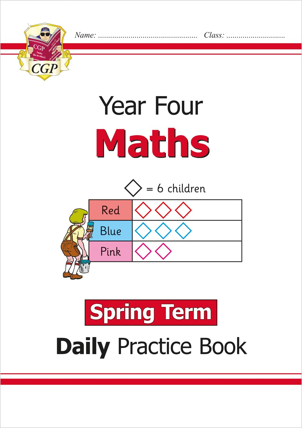 New KS2 Maths Daily Practice Book: Year 4 Spring Term: perfect for catching up at home (CGP KS2 Maths),Used