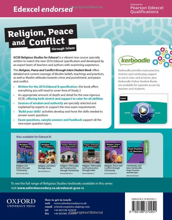 GCSE Religious Studies for Edexcel B: Religion, Peace and Conflict through Islam,Used