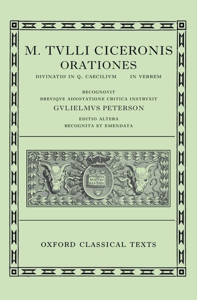 M. TVLLI Ciceronis Orationes, Volume III: Divinatio in Q. Caecilium, In C. Verrem (Oxford Classical Texts series),Used