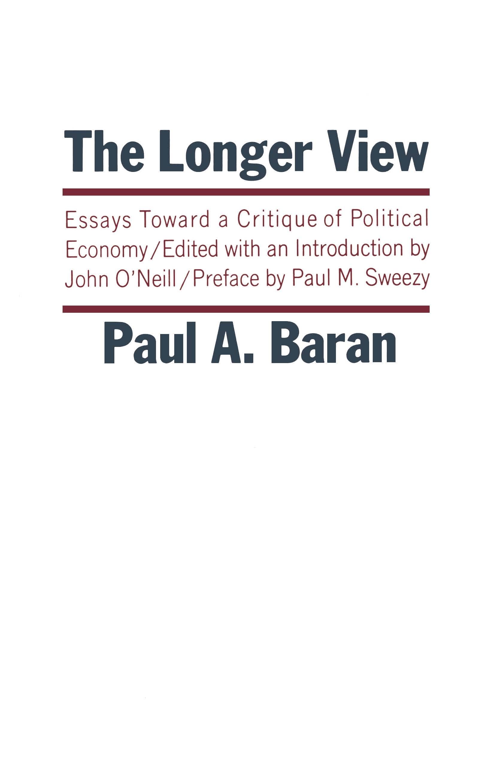 Longer View (Modern Reader),Used