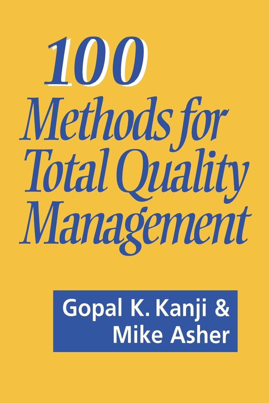 100 Methods For Total Quality Management,Used