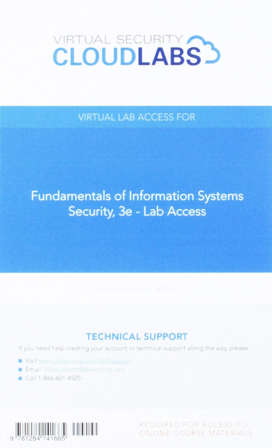 Fundamentals of Information Systems Security with Cybersecurity Cloud Labs: Print Bundle (Information Systems Security & Assuran,Used