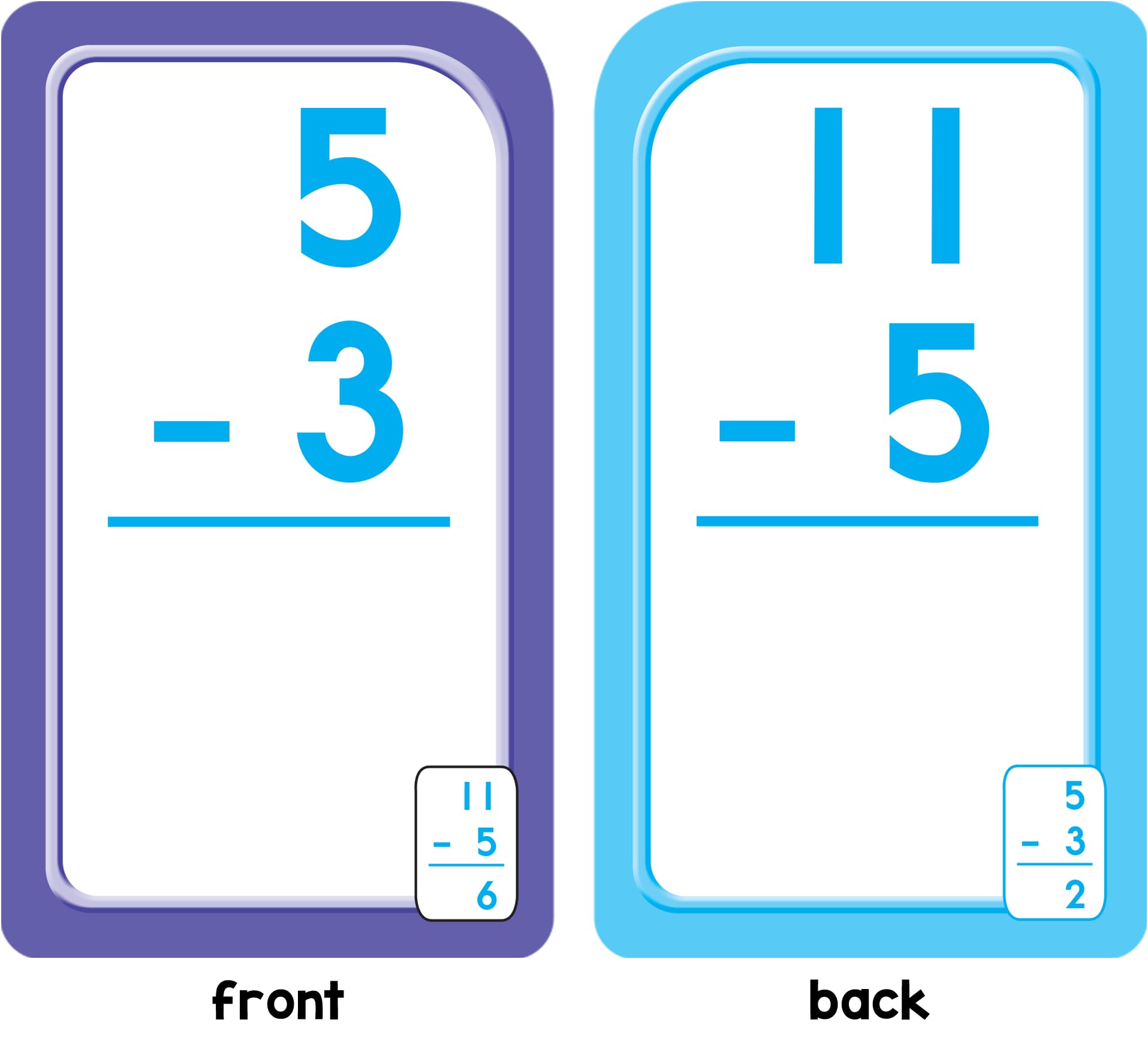 School Zone Subtraction 012 Flash Cards Ages 6 And Up, 1St Grade, 2Nd Grade, Numbers 012, Math, Problem Solving, Subtracti,Used