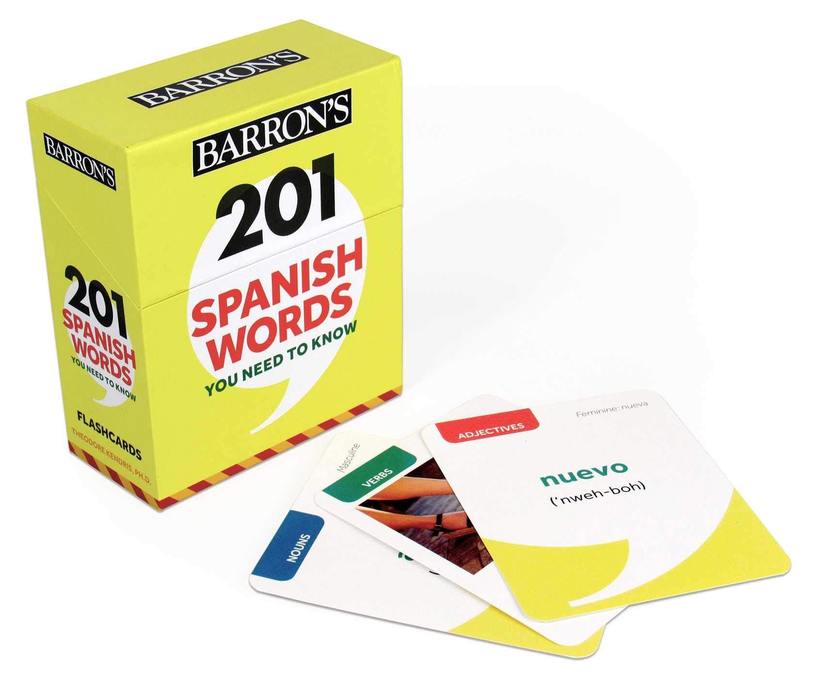 201 Spanish Words You Need to Know Flashcards (Barron's Foreign Language Guides),Used