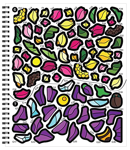 Brain Games  Sticker by Number: Flowers & Nature (28 Images to Sticker),New