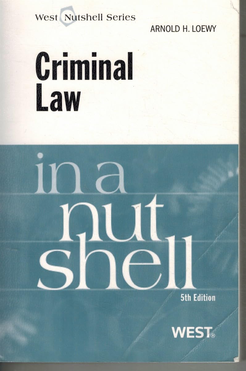 Criminal Law In A Nutshell (Nutshells),New