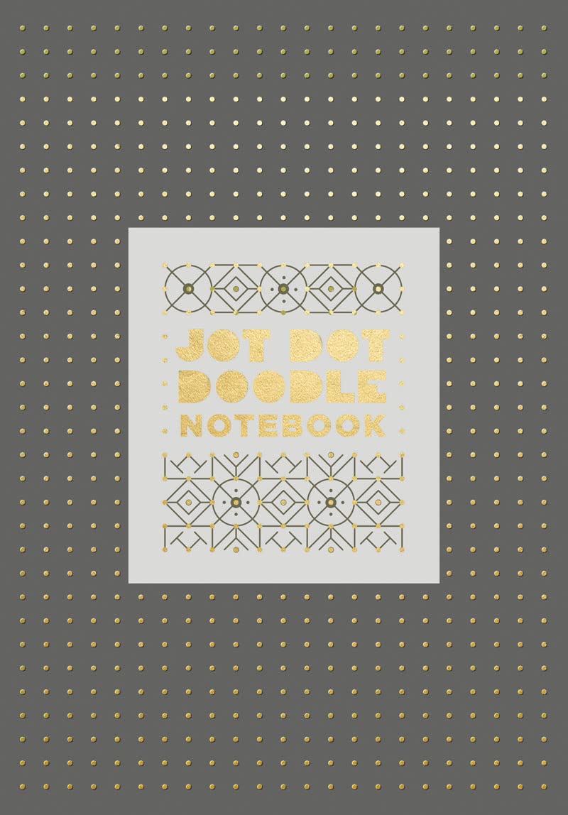 Jot Dot Doodle Notebook (Gray And Gold)