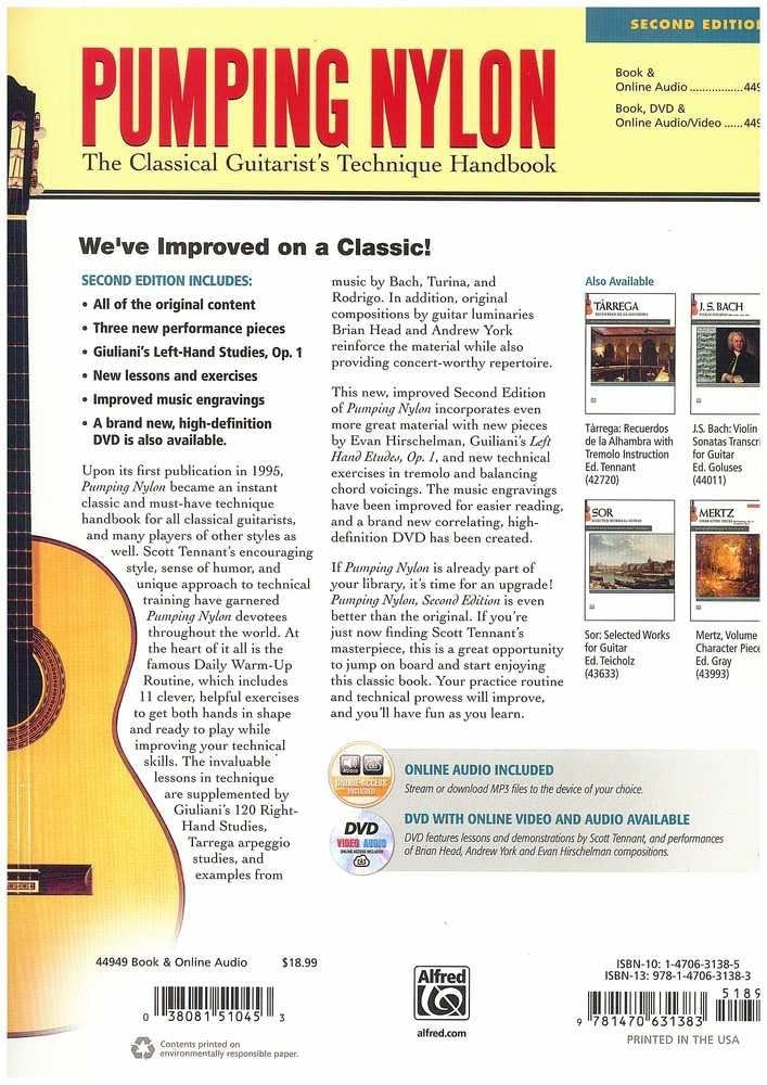 Pumping Nylon: The Classical Guitarist's Technique Handbook, Book & Online Audio (Pumping Nylon Series),Used