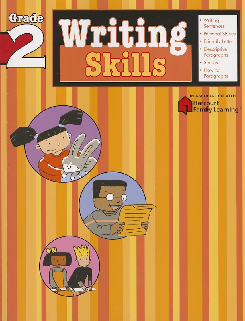 Writing Skills: Grade 2 (Flash Kids Harcourt Family Learning),Used