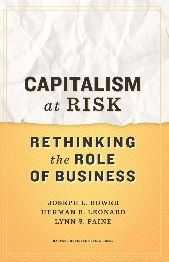 Capitalism at Risk: Rethinking the Role of Business,Used