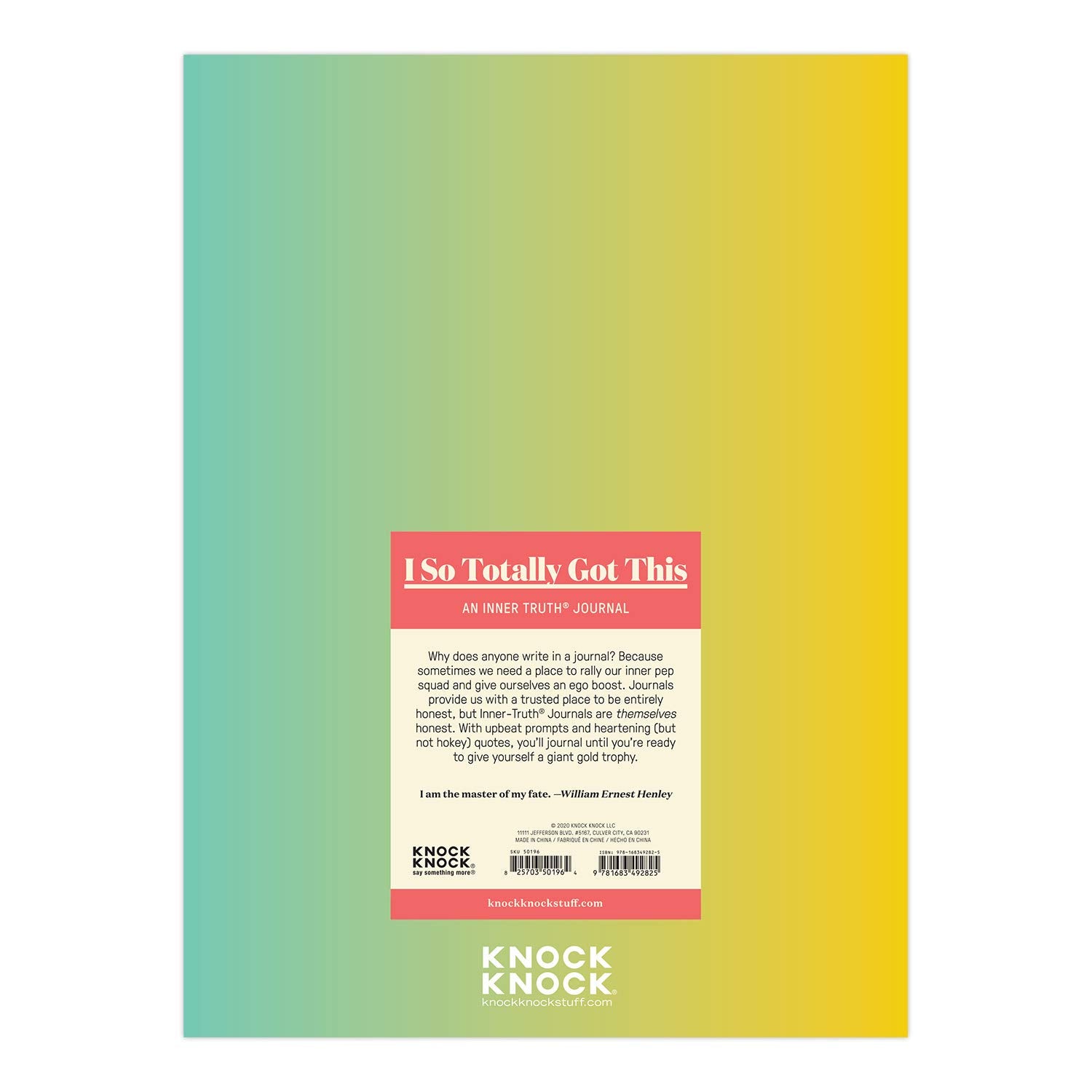 Knock Knock I So Totally Got This InnerTruth Journal (Ombre Edition),Used