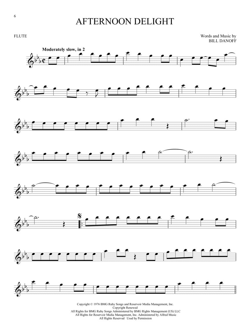 101 Popular Songs: for Flute,New