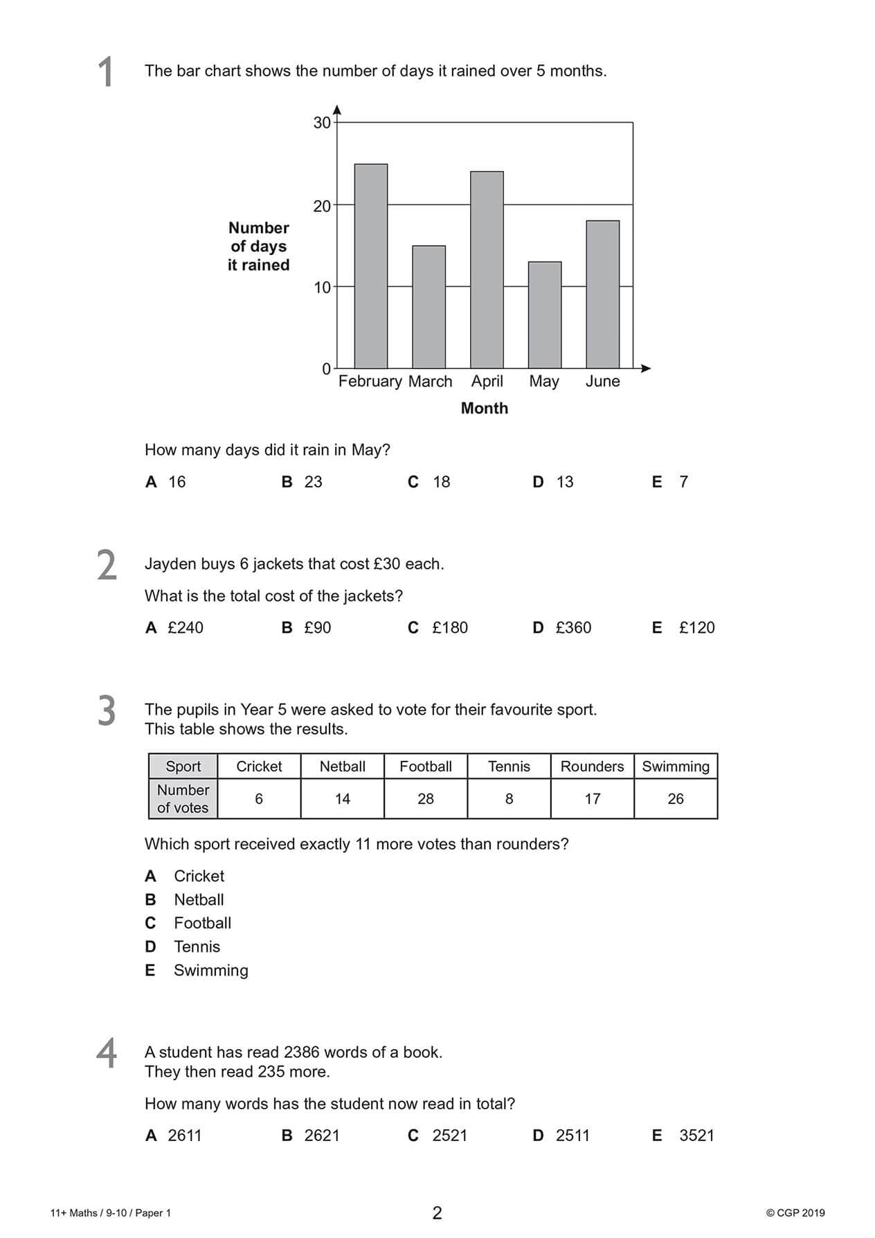 New 11+ GL Maths Practice Papers Ages 910 (with Parents' Guide & Online Edition) (CGP 11+ GL),Used