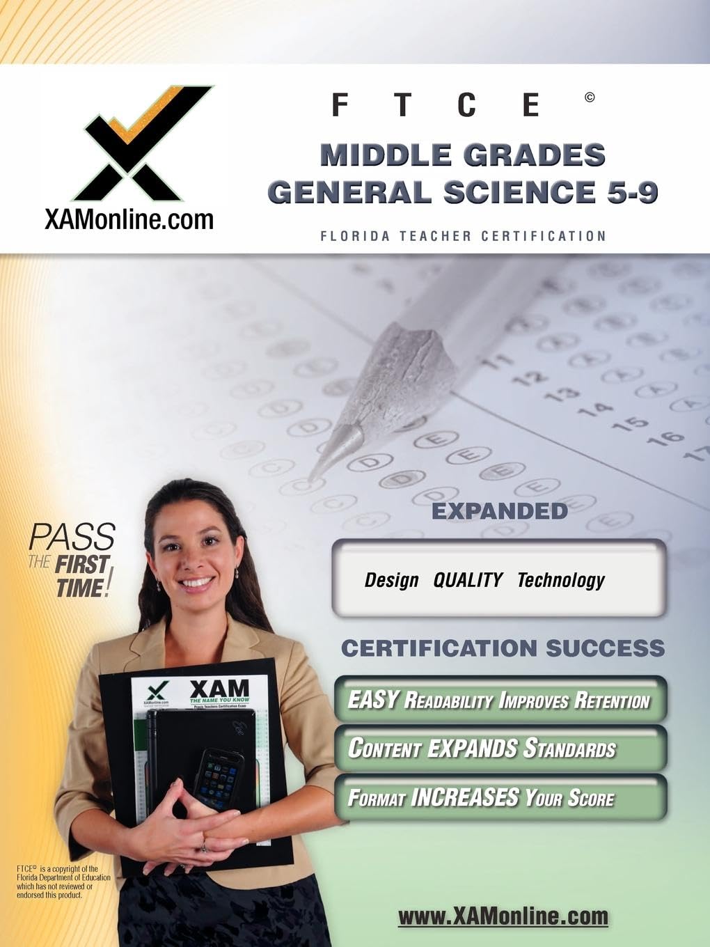 Ftce Middle Grades General Science 59 Teacher Certification Test Prep Study Guide (Xam Ftce),Used