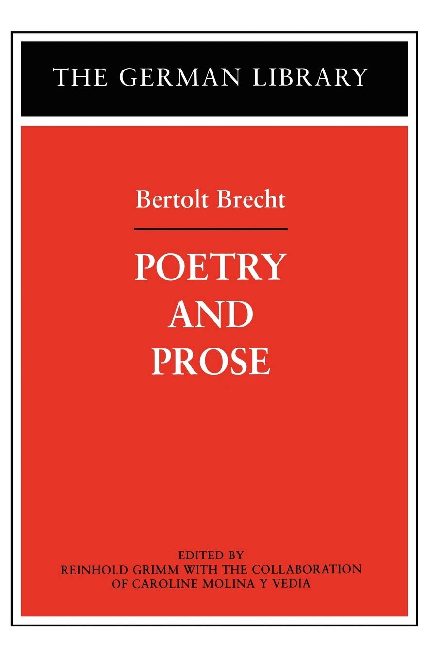 Poetry and Prose: Bertolt Brecht (German Library),Used