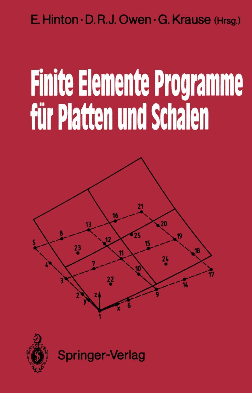 Finite Elemente Programme Fr Platten Und Schalen (German Edition),Used