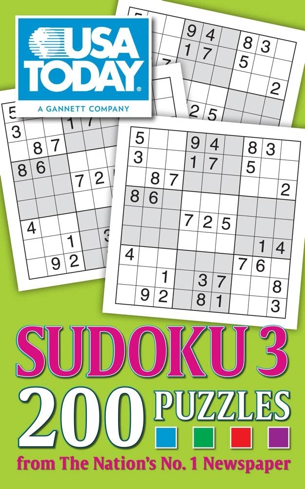 Usa Today Sudoku 3: 200 Puzzles (Usa Today Puzzles) (Volume 20),Used