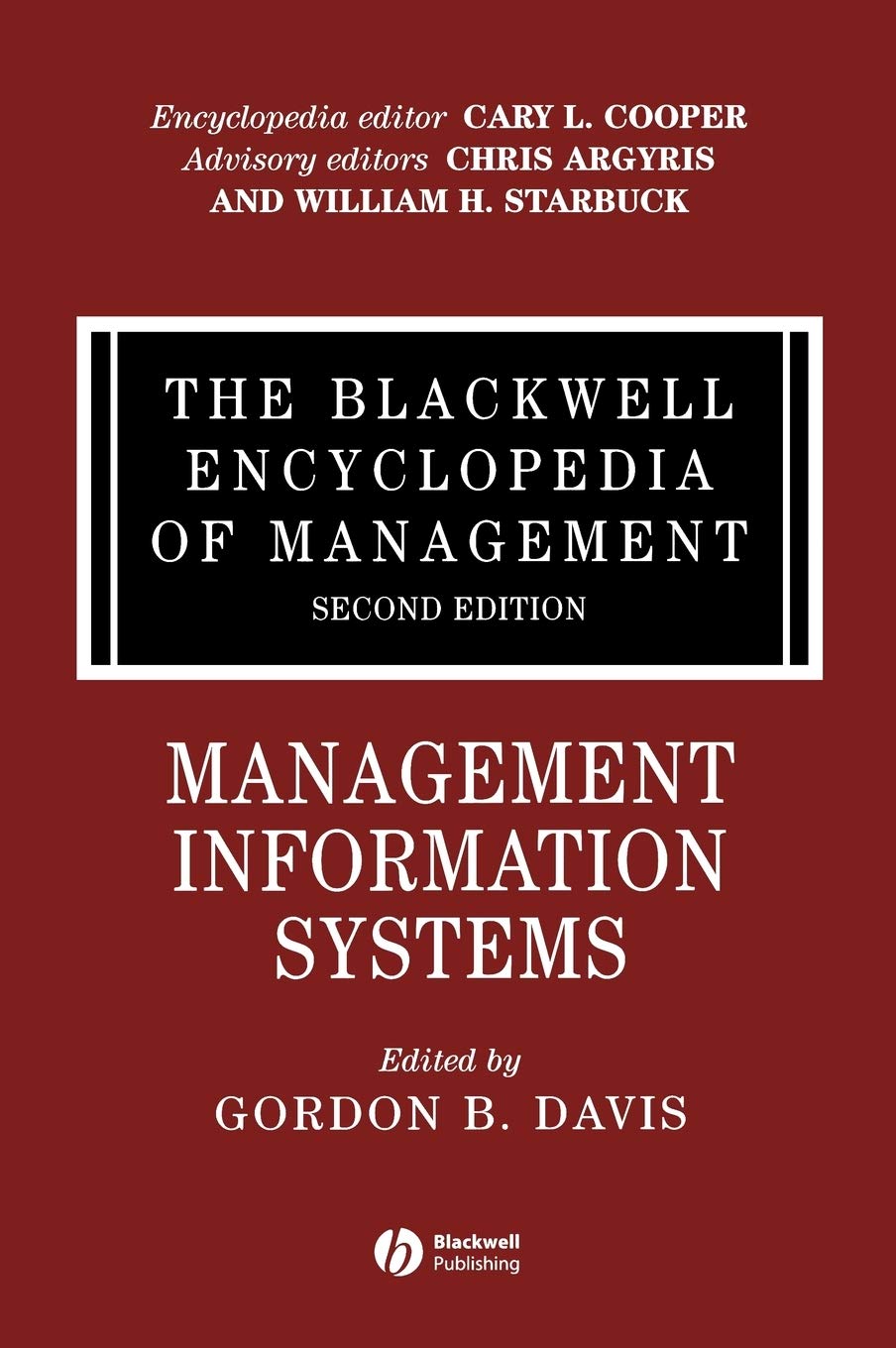 The Blackwell Encyclopedia of Management, Management Information Systems (Blackwell Encyclopaedia of Management),Used