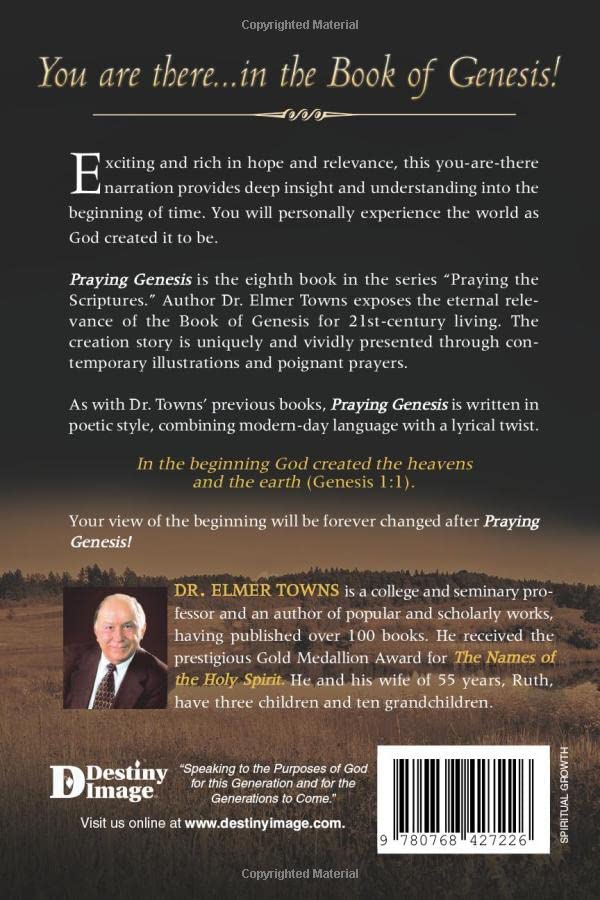 Praying Genesis: Praying the Scriptures With Elmer Towns,Used