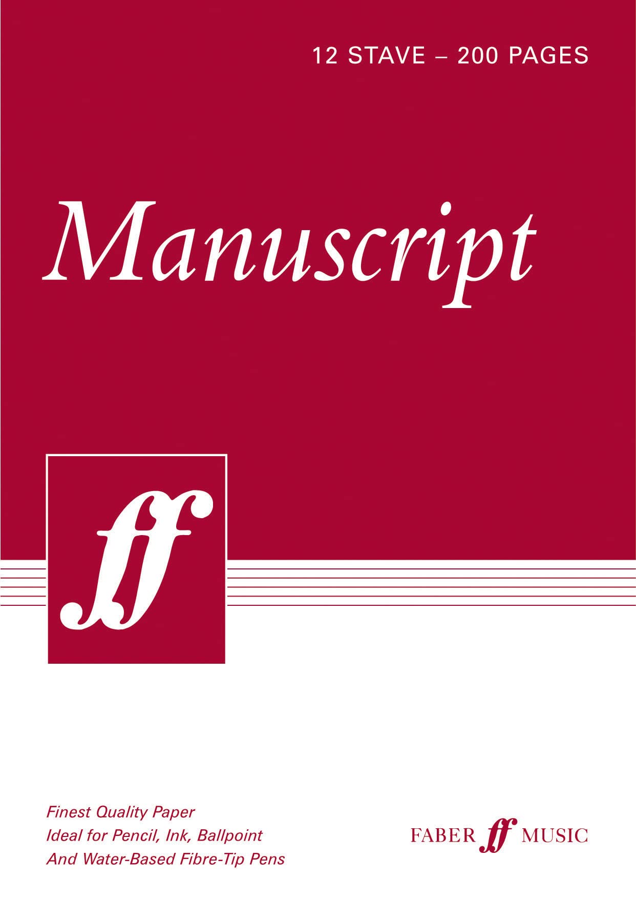 Manuscript A4 12stave: (white Pad),Used